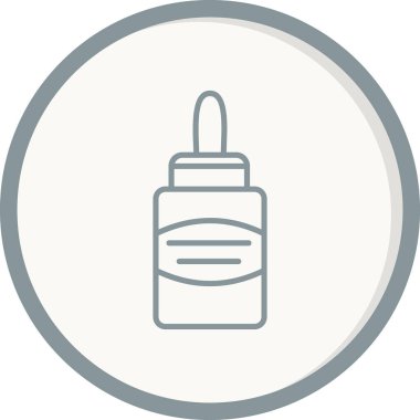 Ağ ve mobil uygulama tasarımınız için beyaz arkaplanda izole edilmiş sıvı yapıştırıcı şişe ikonu vektörü, yapıştırıcı logosu kavramı