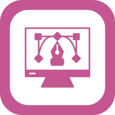 Kalem aleti. Web simgesi basit illüstrasyon