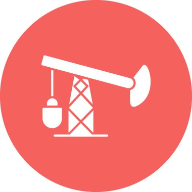 Sektör vektör simgesi. Yağ pompası, basit illüstrasyon