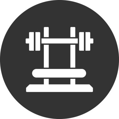 Spor salonu vektörü basit düz simge