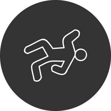 Suç mahalli. Web simgesi basit illüstrasyon