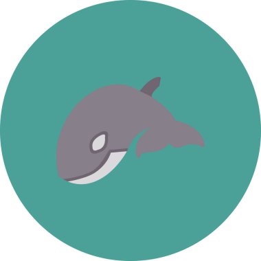 Orca Balık simgesi vektör illüstrasyonu