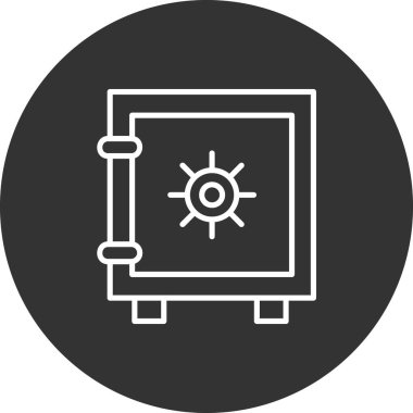 Güvenli kutu simgesinin vektör çizimi