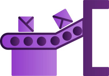 Taşıyıcı bant. Web simgesi basit illüstrasyon