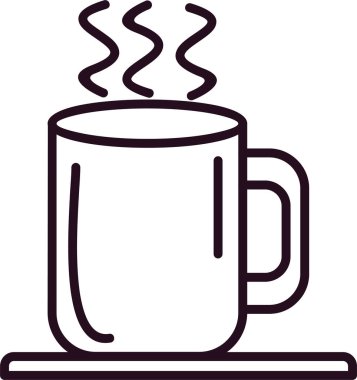 sıcak kahve fincanı, içecek, içecek, vektör illüstrasyonu