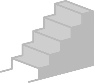 Basit grafik merdiven ikonu vektör çizimi