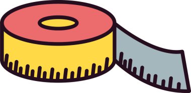 Teyp simgesi çizimi ölçülüyor