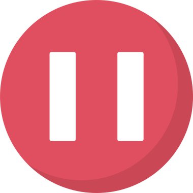 Duraklat simgesinin vektör illüstrasyonu 