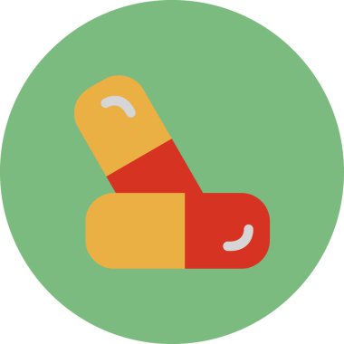 kapsül simge vektör çizim