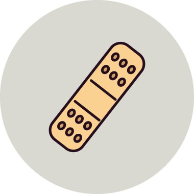 Yara bandının vektör illüstrasyonu, tıbbi simge