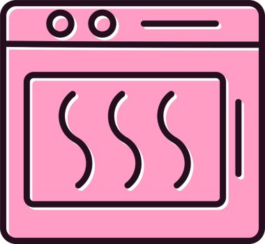 Fırının vektör simgesi. Web illüstrasyonu