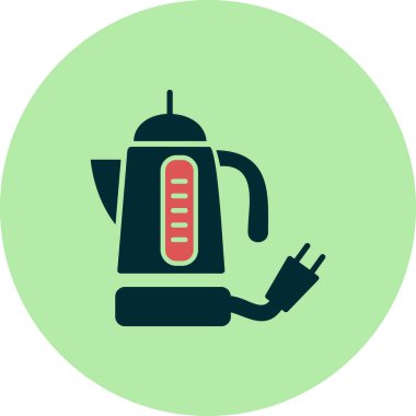 Elektrikli çaydanlık ikonu. Basit tasarım