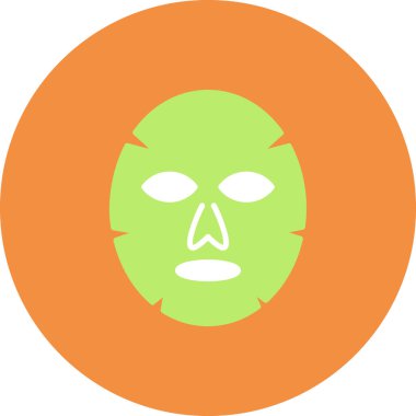 Yüz maskesi web simgesi basit illüstrasyon