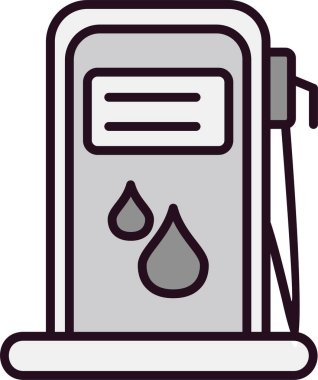 Petrol pompası simgesinin vektör illüstrasyonu 