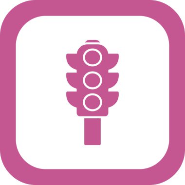 Trafik ışıkları düz kutsal kişilerin resmi, vektör, illüstrasyon