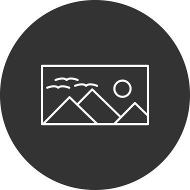 Resim, resim simgesi vektör illüstrasyonu