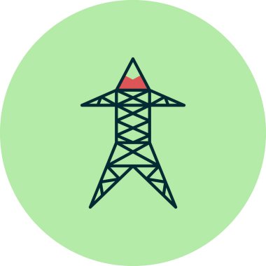 Elektrik direği. Web simgesi basit illüstrasyon 