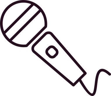 Karaoke simgesi, vektör illüstrasyonu