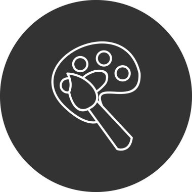 fırça, boya paleti, vektör illüstrasyonu 