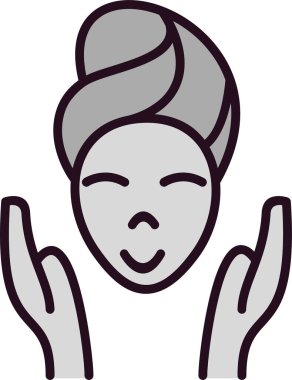 Yüz tedavi ikonu. düz biçim illüstrasyonu. 