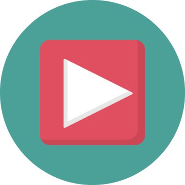 Oynayın. Web simgesi basit illüstrasyon 