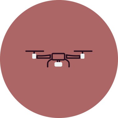 Kamera drone simgesi vektör illüstrasyonu