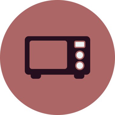 Mikrodalga fırın. Basit resimleme 