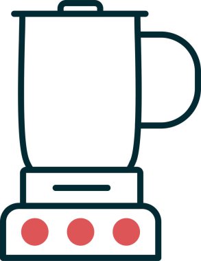 Karıştırıcı simgesi, vektör illüstrasyonu