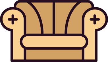 yumuşak kanepe mobilyası, vektör illüstrasyonu