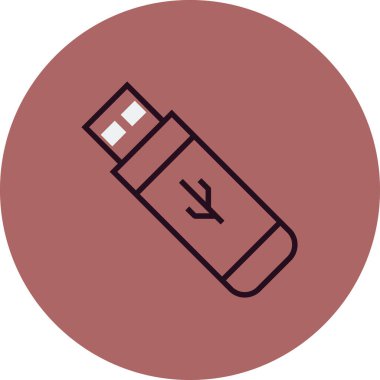 usb simge vektör illüstrasyonu