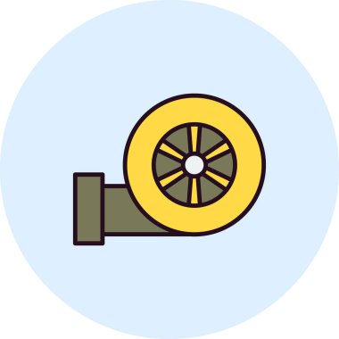 Turbo web simgesi basit illüstrasyon