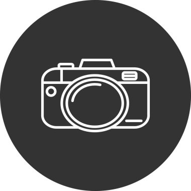 kamera simgesi vektör illüstrasyonu