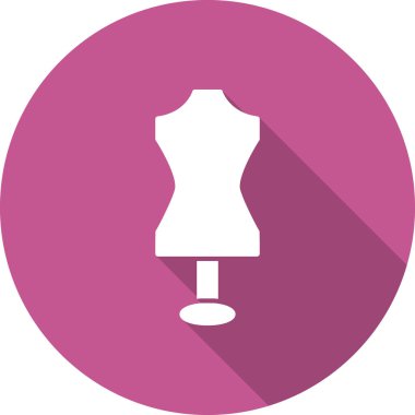 Manken ikonu. Web için kıyafet vektör sembolünün düz çizimi 