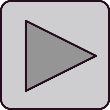 Oynayın. Web simgesi basit illüstrasyon 