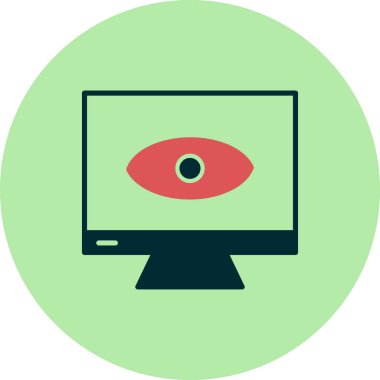 Görsel iletişim ikonu vektör illüstrasyonu