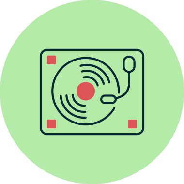 Döner tablonun vektör çizimi 