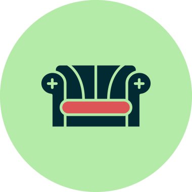 Koltuk simgesi, vektör illüstrasyonu