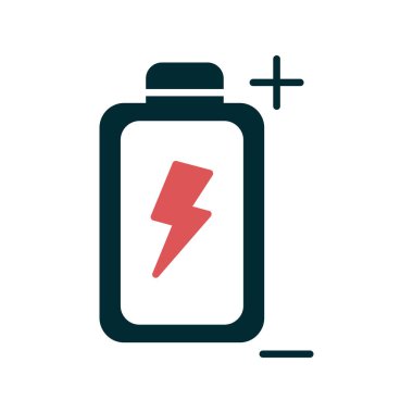 Pil simgesi şarj, illüstrasyon vektör