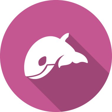 Orca Balık simgesi vektör illüstrasyonu