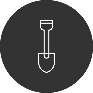 Kürek simgesi, vektör illüstrasyonu