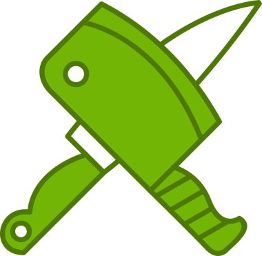 Satır bıçakları simgesinin vektör çizimi