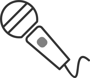 Karaoke simgesi, vektör illüstrasyonu