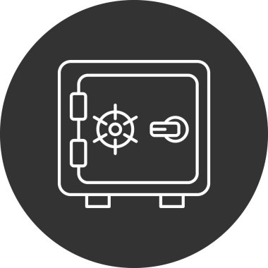 Güvenli kutu simgesinin vektör çizimi