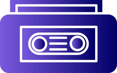 Video kaset. Web simgesi basit illüstrasyon