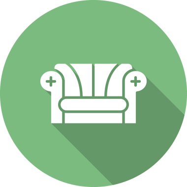 sofa web icon, simple design