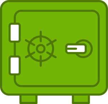 Güvenli kutu simgesinin vektör çizimi