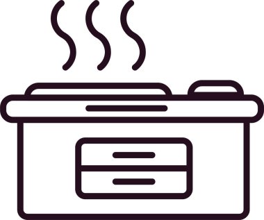 Mutfak sobası. Web simgesi