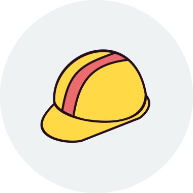 Kask simgesi vektör illüstrasyonu
