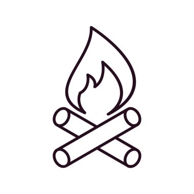 Alev simge vektör çizim