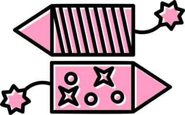 Havai fişek simgesi vektör çizimi